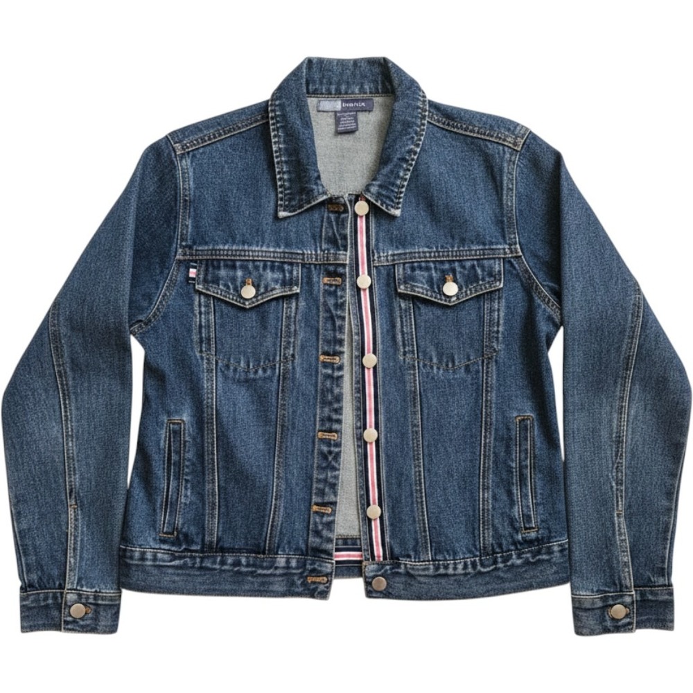 Vintage‎ Denim Jacket Womens Cotton Size Small Med Preppy American